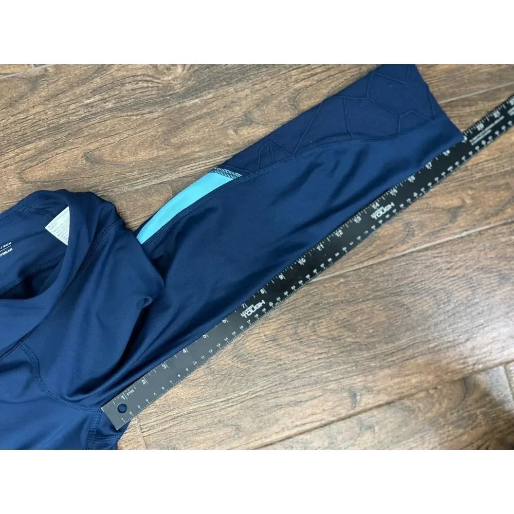 WOMENS UNDER ARMOUR NAVY BLUE HEAT GEAR‎ CAPRI COMPRESSION LEGGINGS PANTS XS